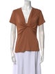 A.L.C. V-Neck Short Sleeve Top