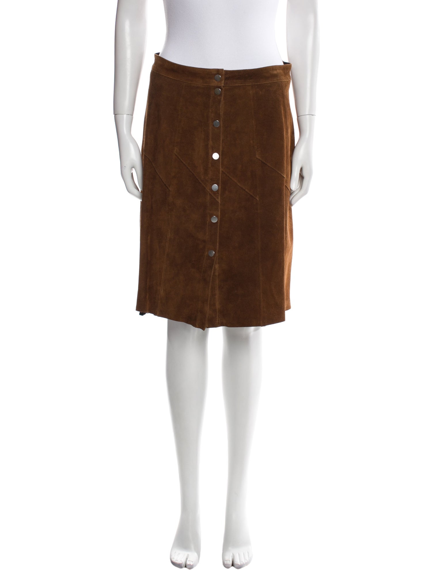 A.L.C. Leather Knee-Length Skirt