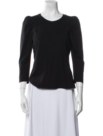 A.L.C. Scoop Neck Three-Quarter Sleeve Top
