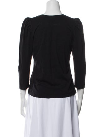 A.L.C. Scoop Neck Three-Quarter Sleeve Top