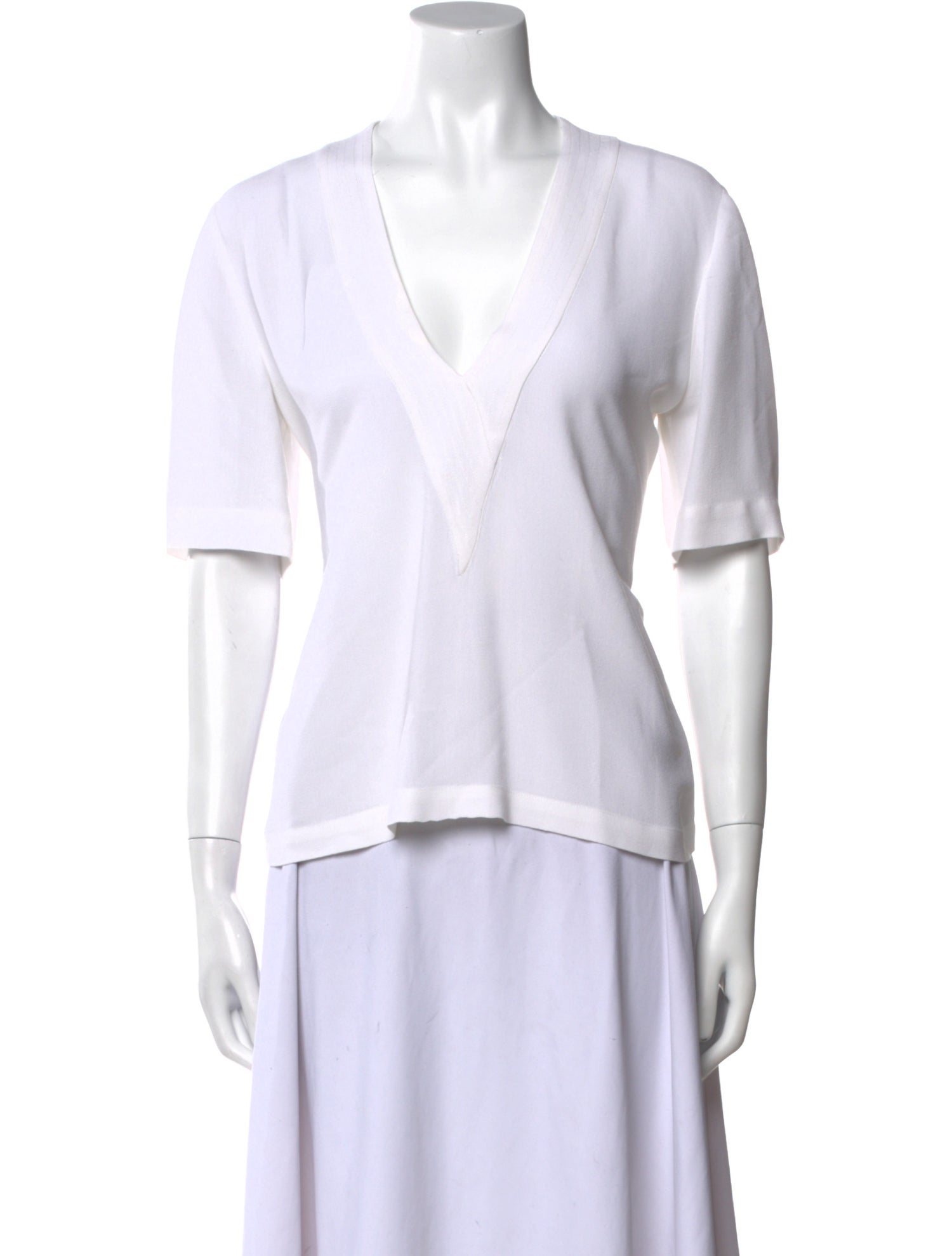 A.L.C. V-Neck Short Sleeve T-Shirt