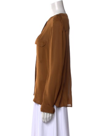 A.L.C. Silk Crew Neck Blouse