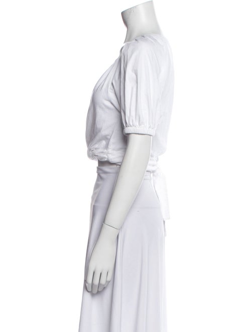 A.L.C. Scoop Neck Short Sleeve Crop Top