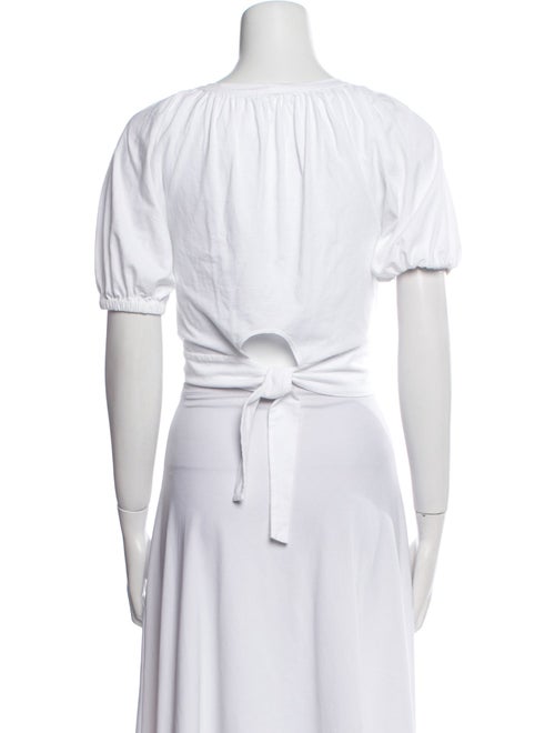 A.L.C. Scoop Neck Short Sleeve Crop Top