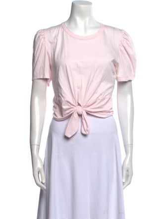 A.L.C. Crew Neck Short Sleeve Crop Top