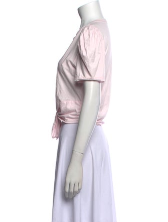 A.L.C. Crew Neck Short Sleeve Crop Top