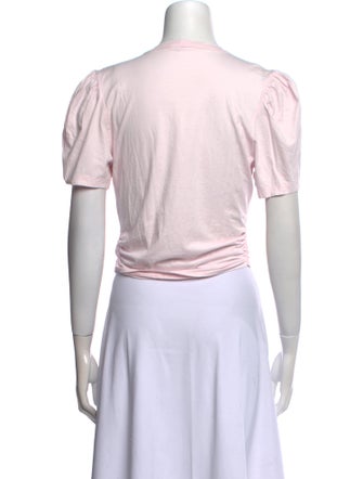 A.L.C. Crew Neck Short Sleeve Crop Top