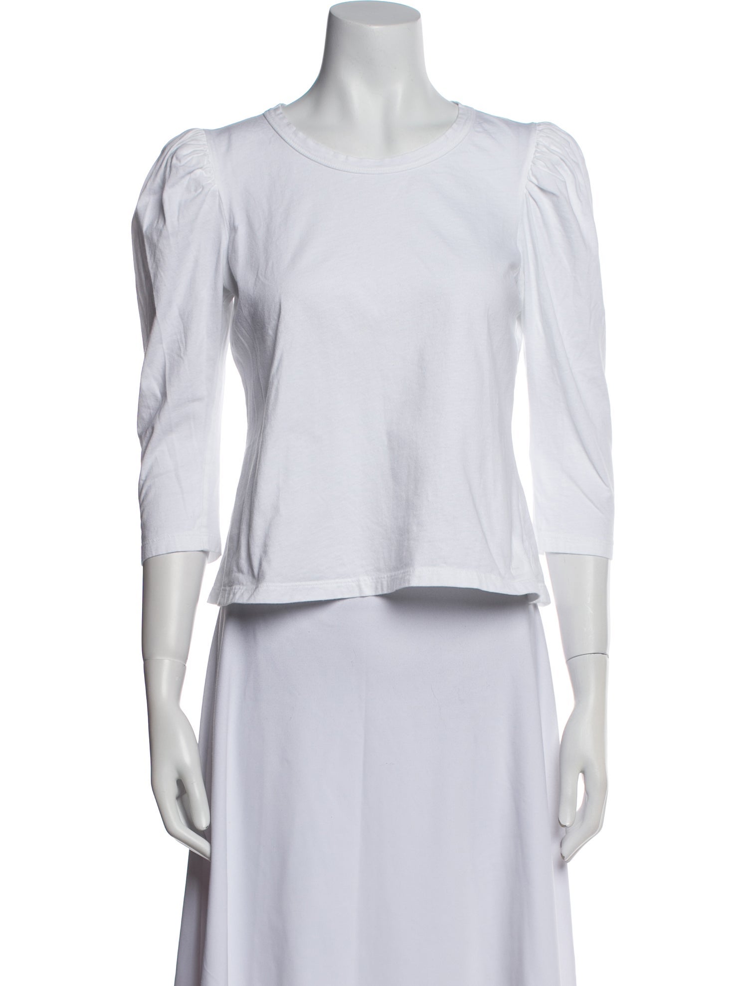 A.L.C. Linen Scoop Neck Crop Top