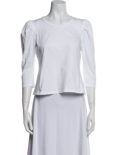 A.L.C. Linen Scoop Neck Crop Top