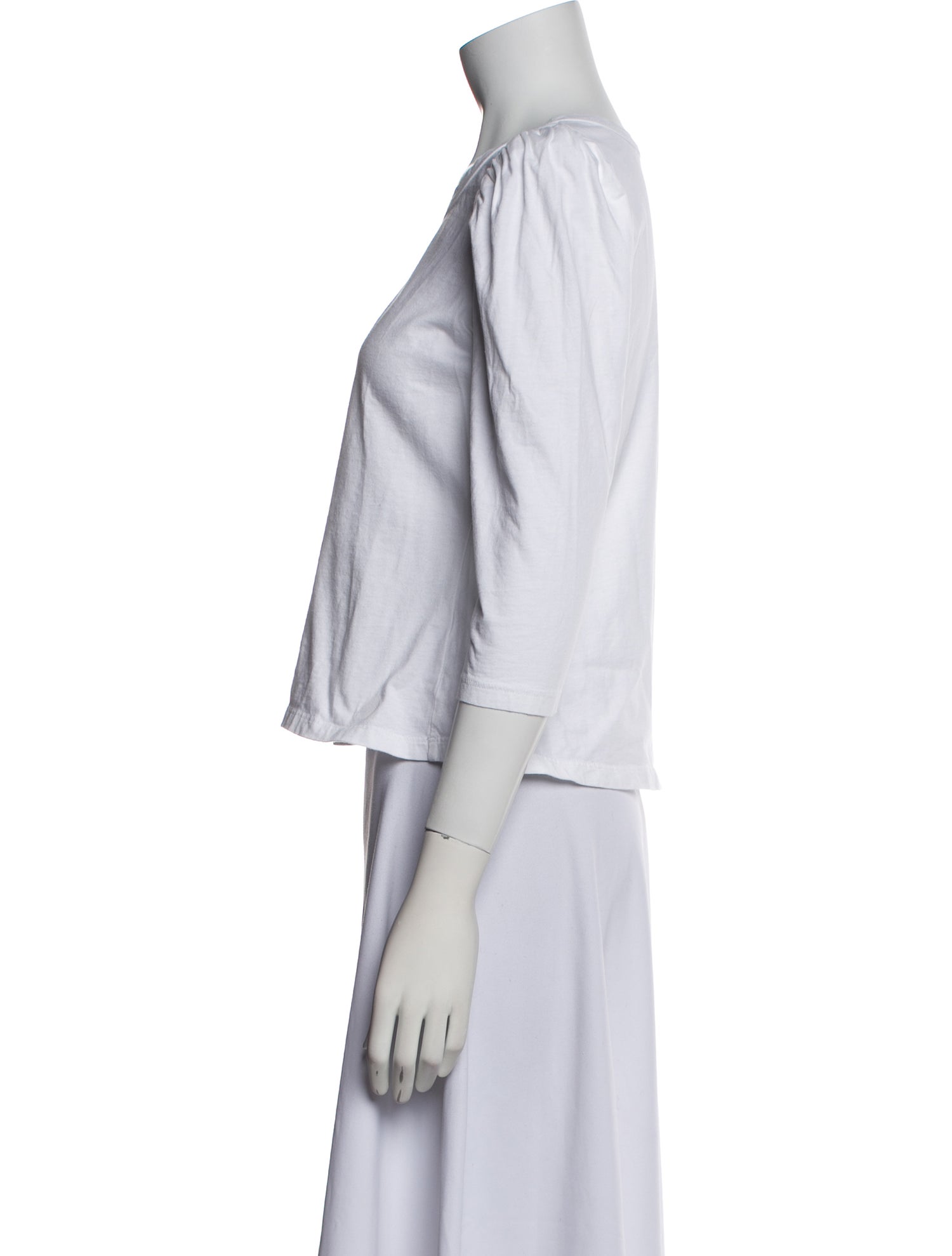 A.L.C. Linen Scoop Neck Crop Top