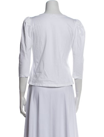 A.L.C. Linen Scoop Neck Crop Top