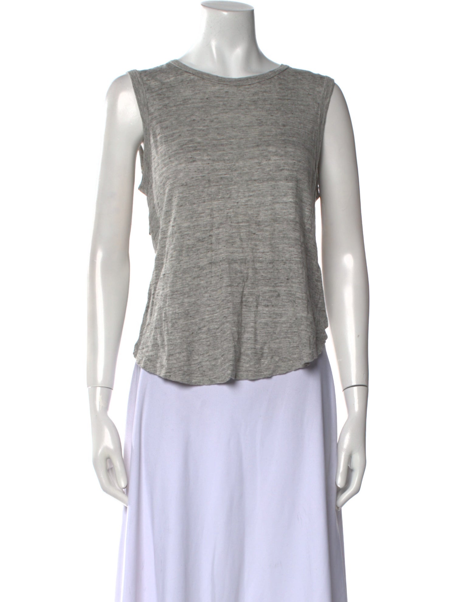 A.L.C. Linen Bateau Neckline Top