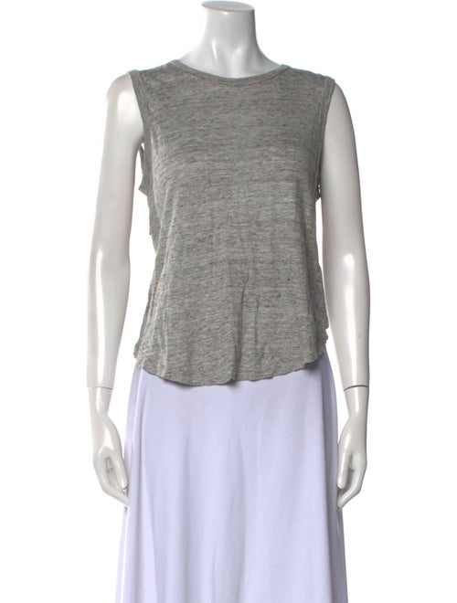 A.L.C. Linen Bateau Neckline Top