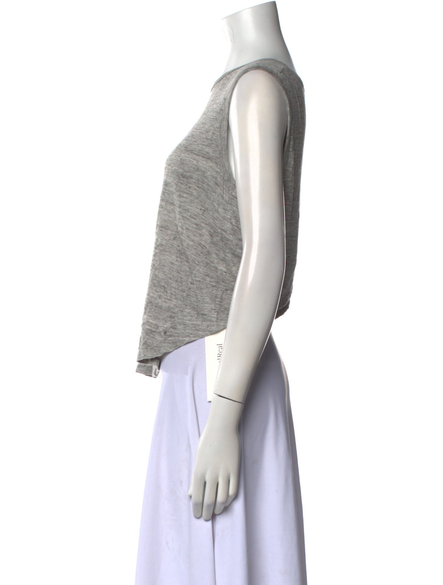 A.L.C. Linen Bateau Neckline Top