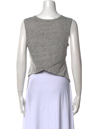 A.L.C. Linen Bateau Neckline Top