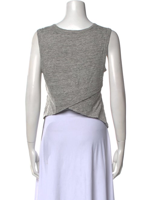 A.L.C. Linen Bateau Neckline Top