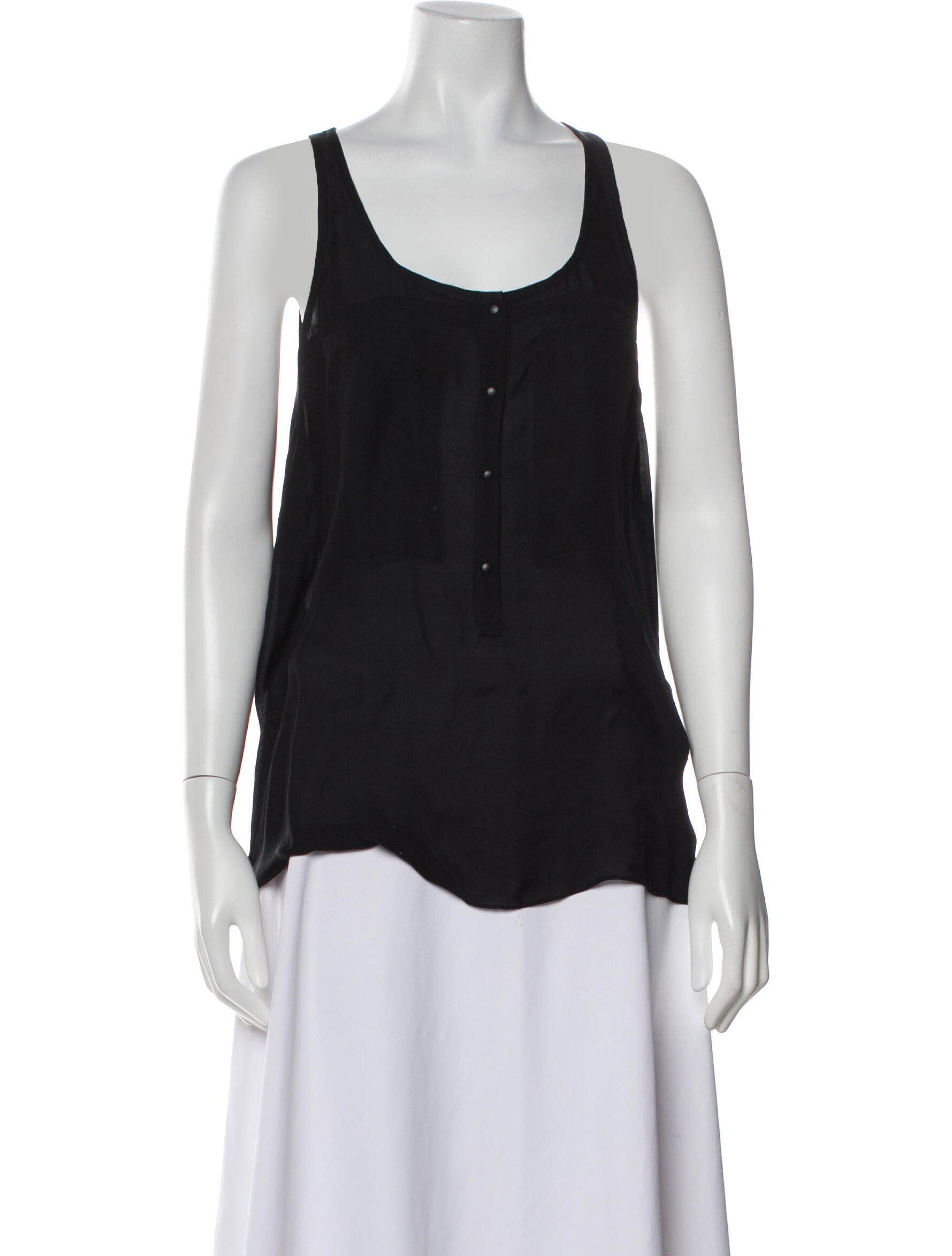 A.L.C. Silk Scoop Neck Top