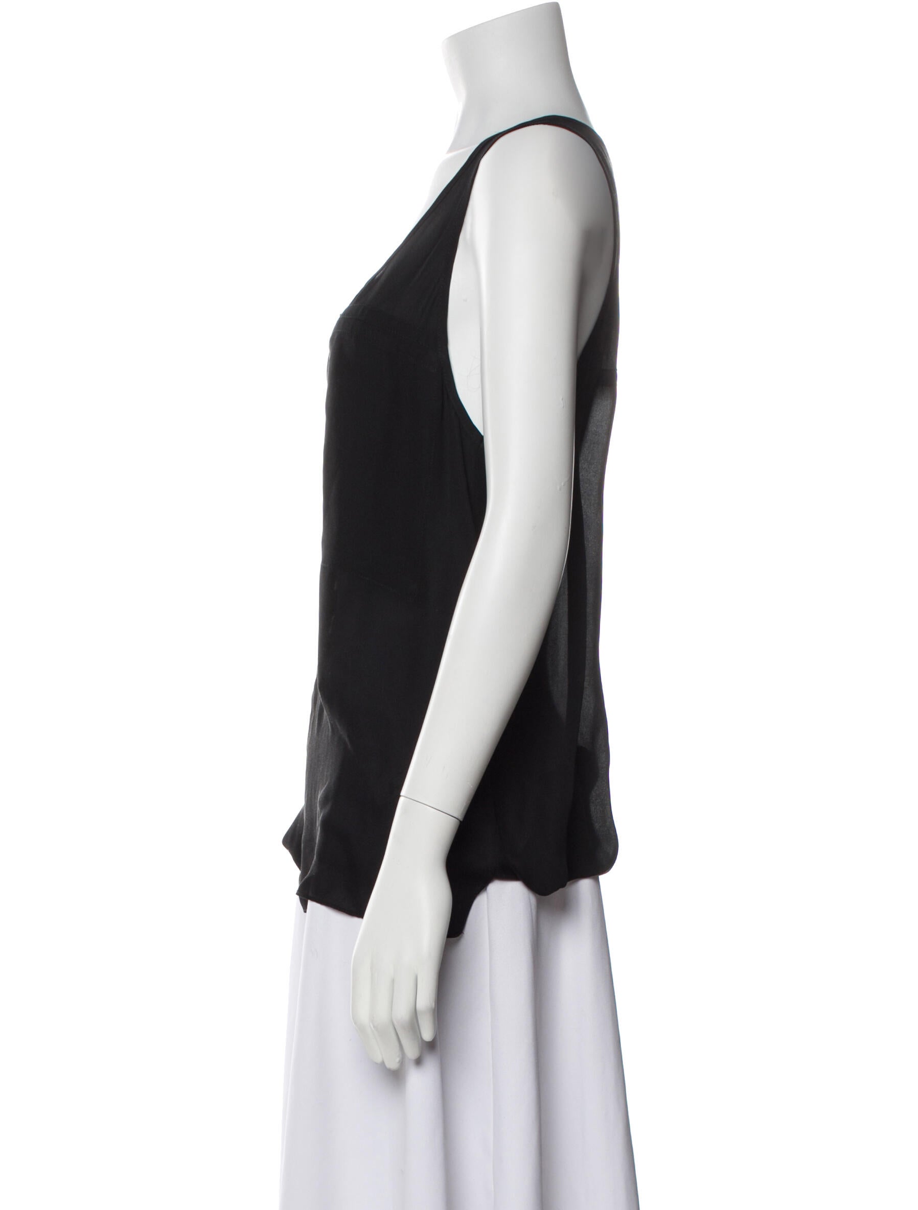 A.L.C. Silk Scoop Neck Top