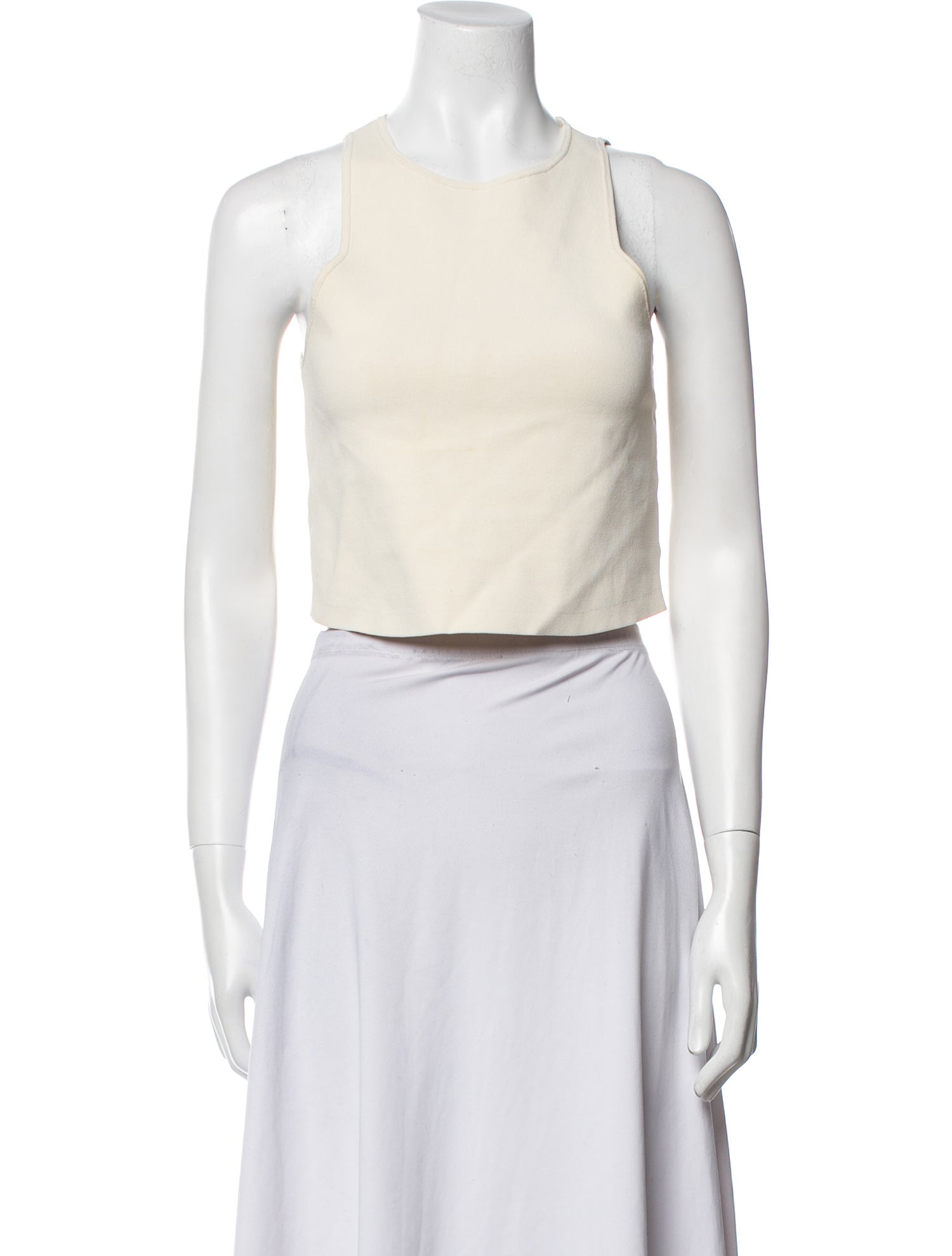 A.L.C. Crew Neck Sleeveless Crop Top