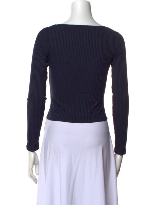 A.L.C. V-Neck Long Sleeve Crop Top