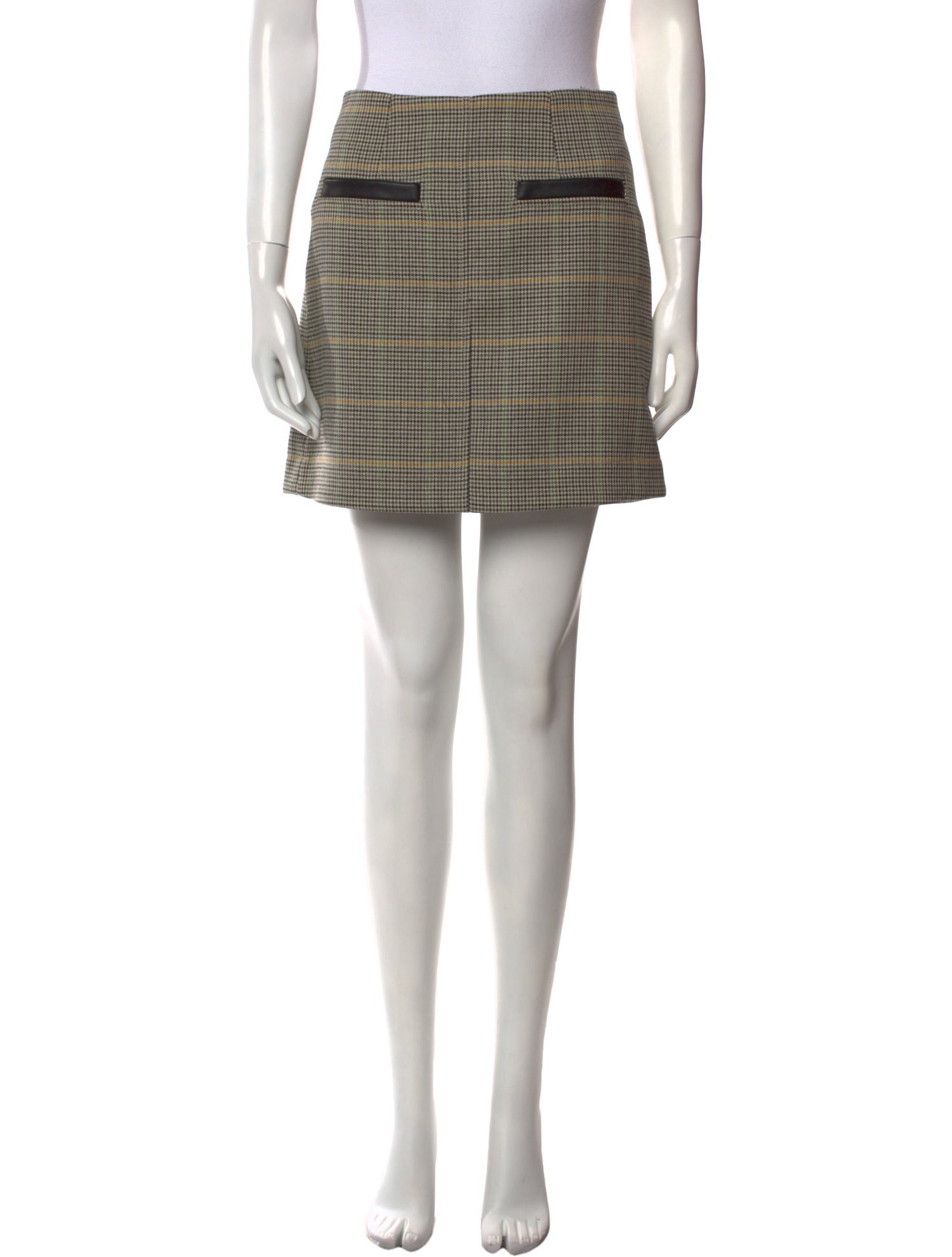 A.L.C. Plaid Print Mini Skirt