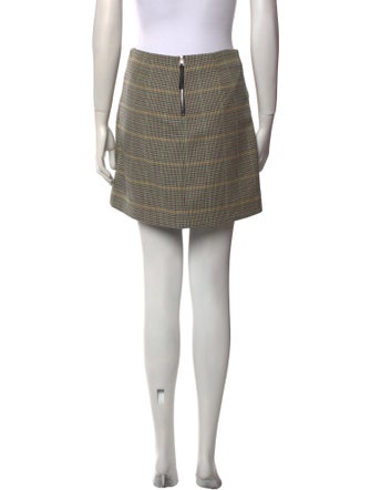 A.L.C. Plaid Print Mini Skirt