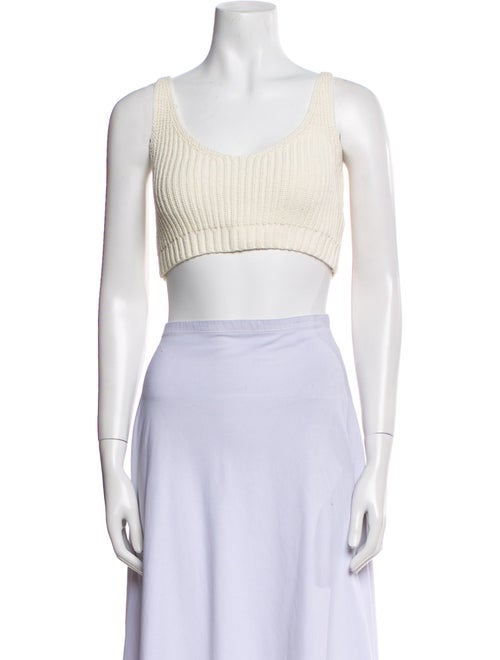 A.L.C. Scoop Neck Sleeveless Crop Top