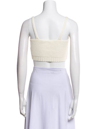 A.L.C. Scoop Neck Sleeveless Crop Top