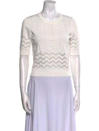 A.L.C. Crew Neck Short Sleeve Crop Top