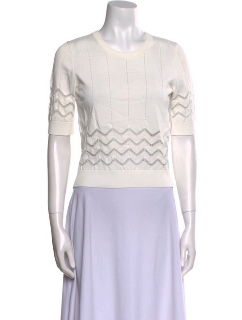 A.L.C. Crew Neck Short Sleeve Crop Top