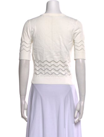 A.L.C. Crew Neck Short Sleeve Crop Top