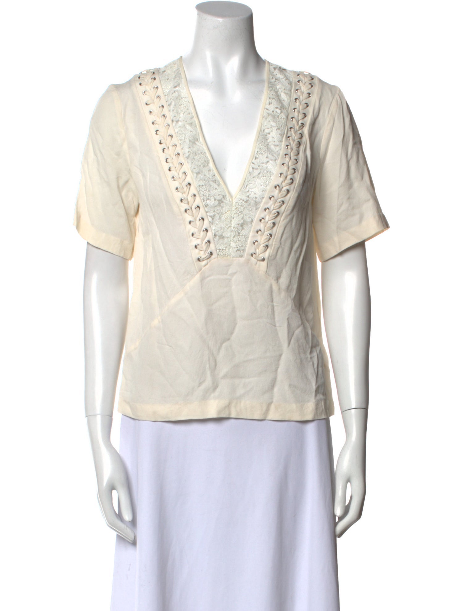 A.L.C. Silk V-Neck Blouse