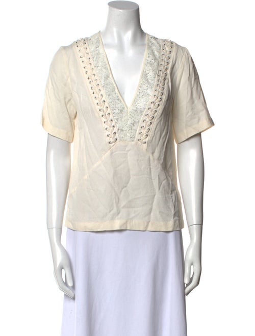 A.L.C. Silk V-Neck Blouse