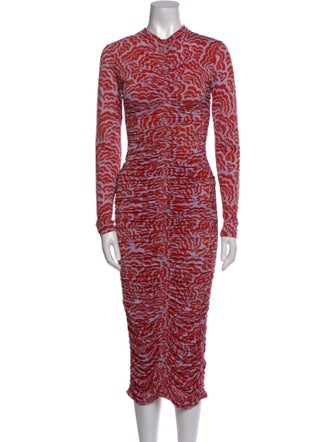 A.L.C. Printed Midi Length Dress
