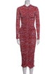 A.L.C. Printed Midi Length Dress