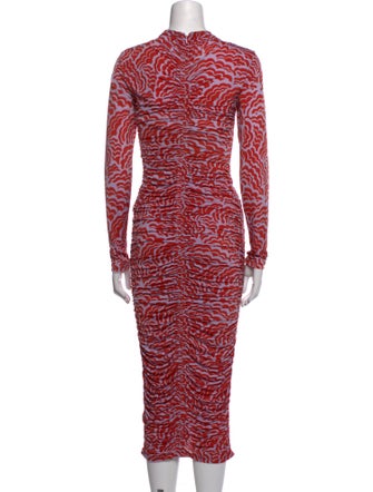 A.L.C. Printed Midi Length Dress