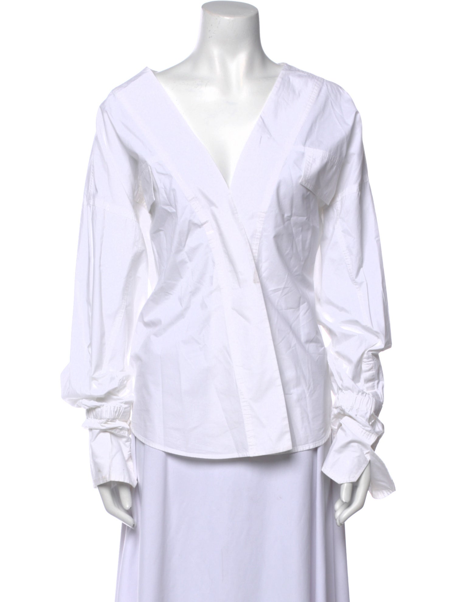 A.L.C. V-Neck Long Sleeve Blouse