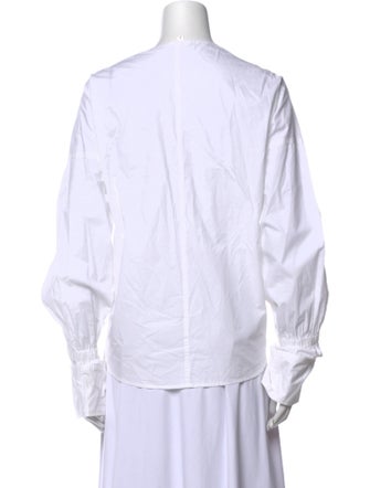 A.L.C. V-Neck Long Sleeve Blouse