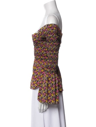 A.L.C. Silk Floral Print Blouse