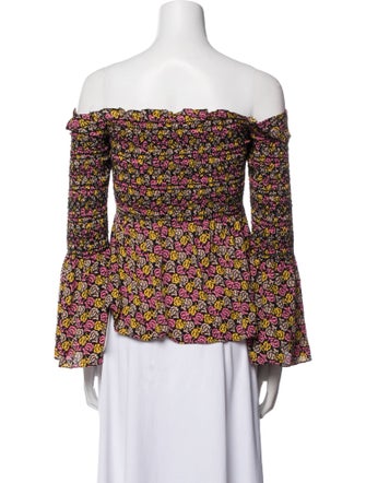 A.L.C. Silk Floral Print Blouse