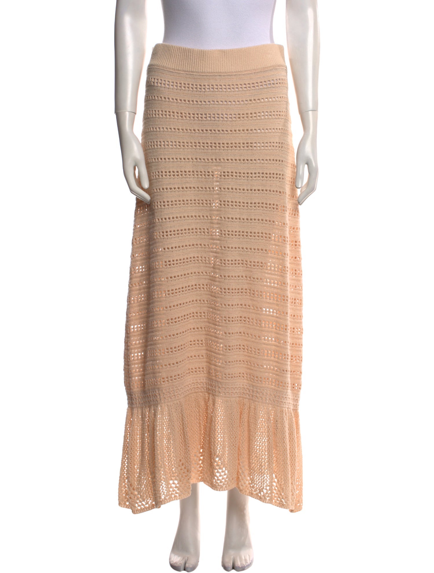 A.L.C. Crochet Trim Midi Length Skirt