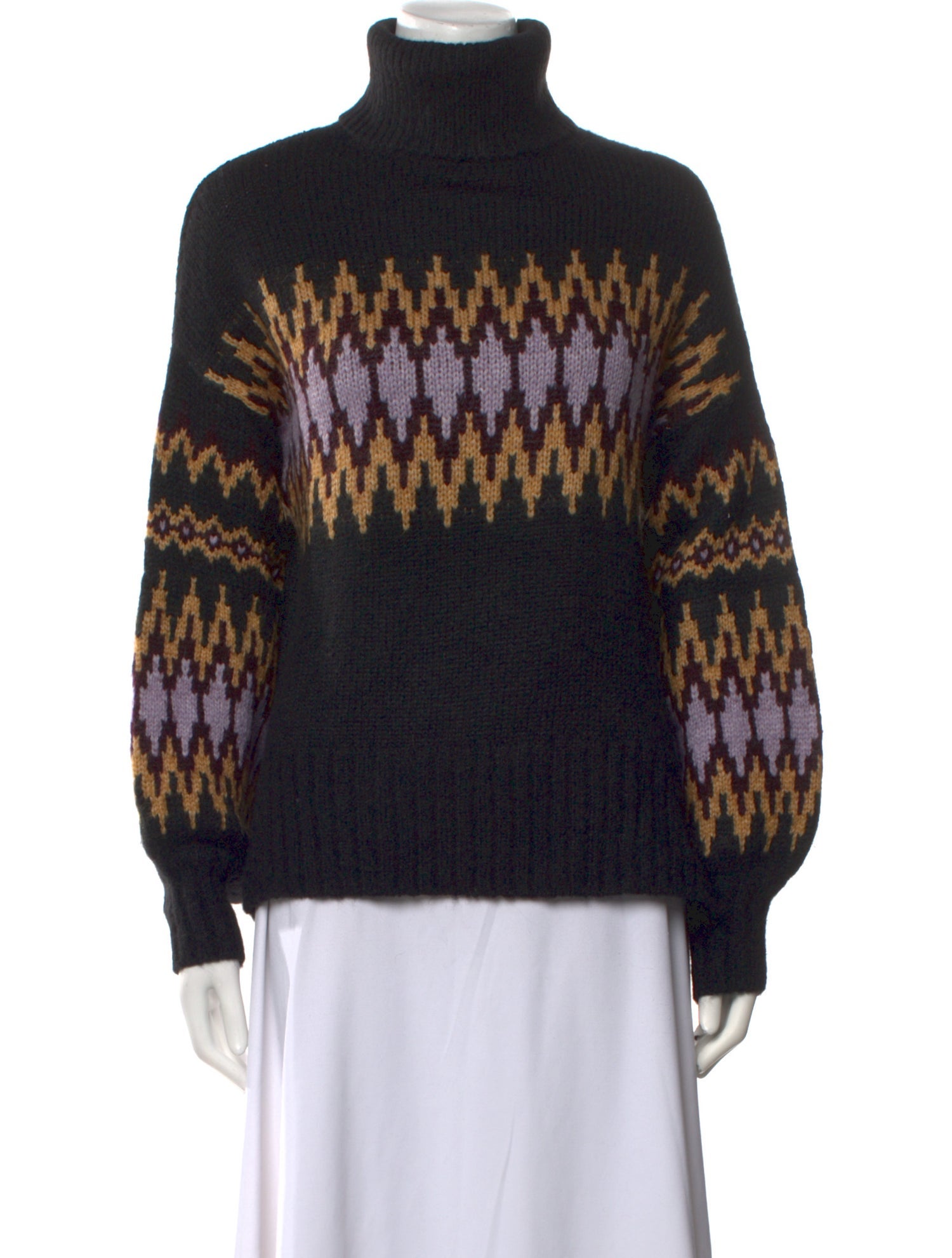 A.L.C. Printed Turtleneck Sweater