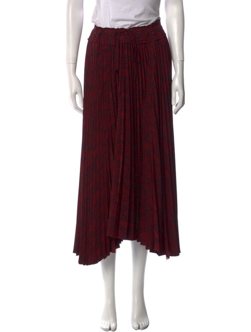 A.L.C. Pleated Accents Midi Length Skirt