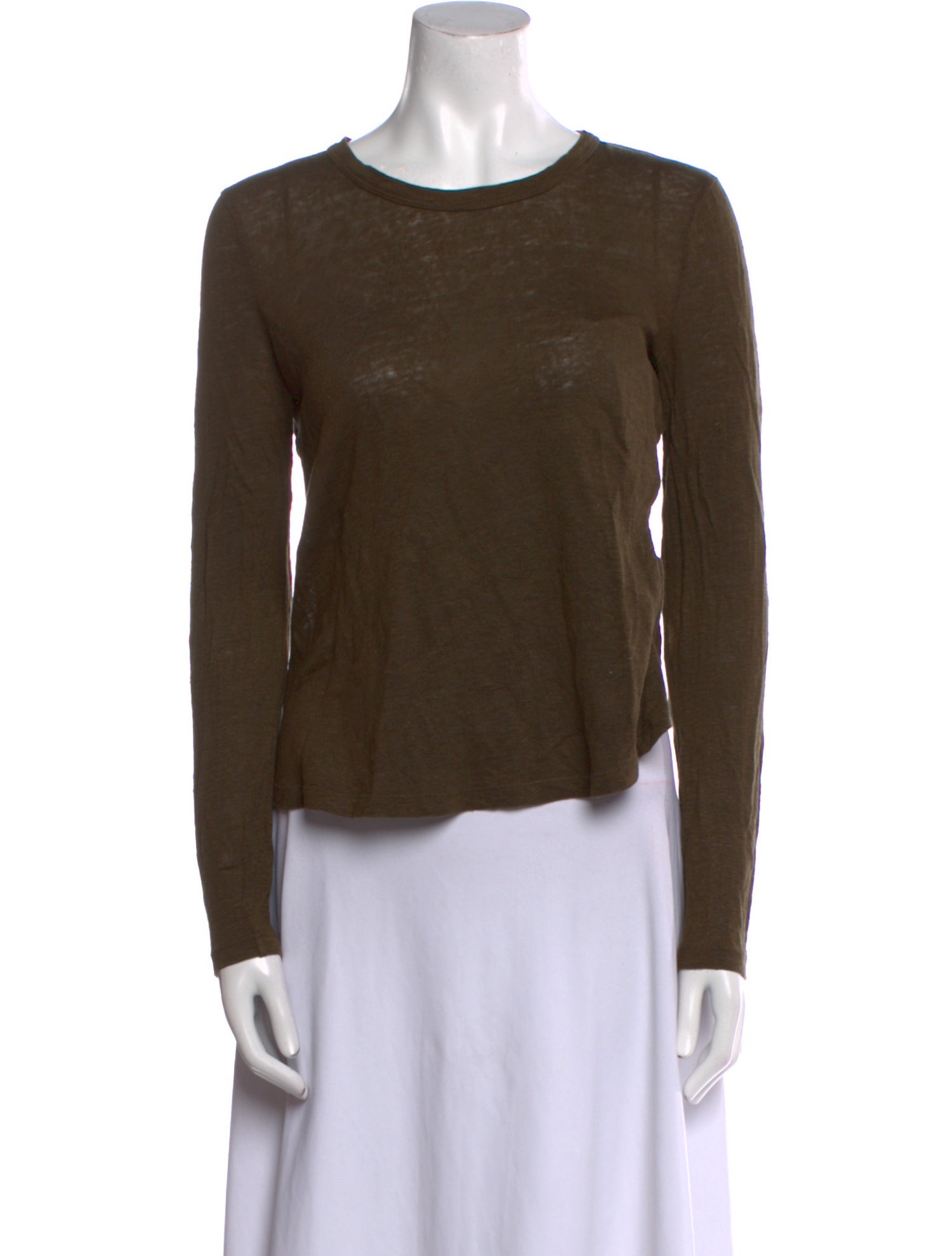 A.L.C. Linen Scoop Neck Top