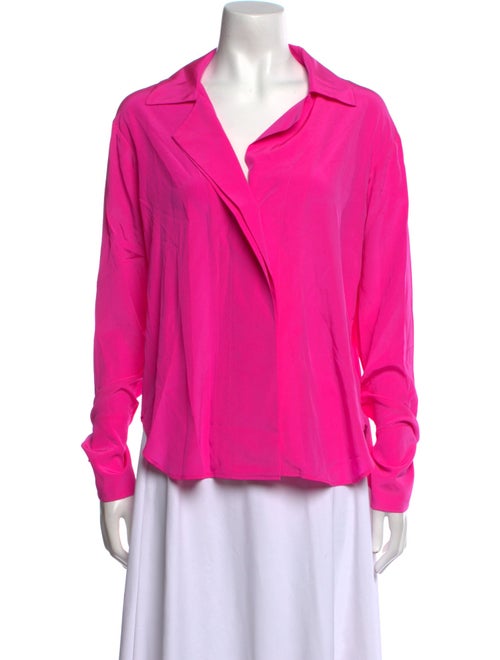 A.L.C. Silk Long Sleeve Blouse