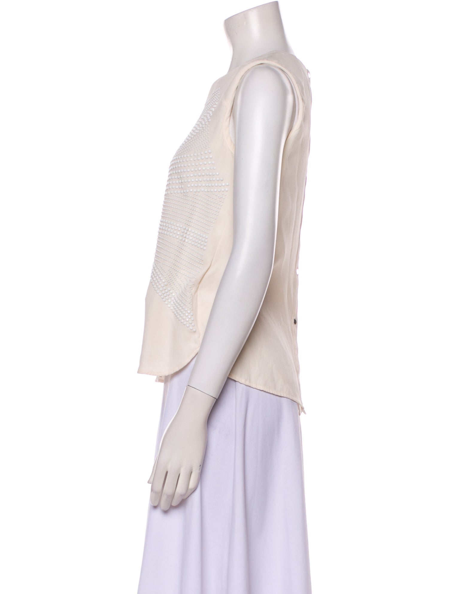 A.L.C. Silk Crew Neck Top