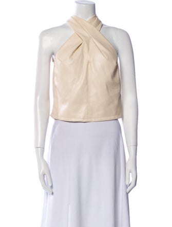 A.L.C. V-Neck Sleeveless Crop Top