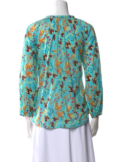 A.L.C. Floral Print Crew Neck Blouse