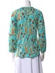 A.L.C. Floral Print Crew Neck Blouse