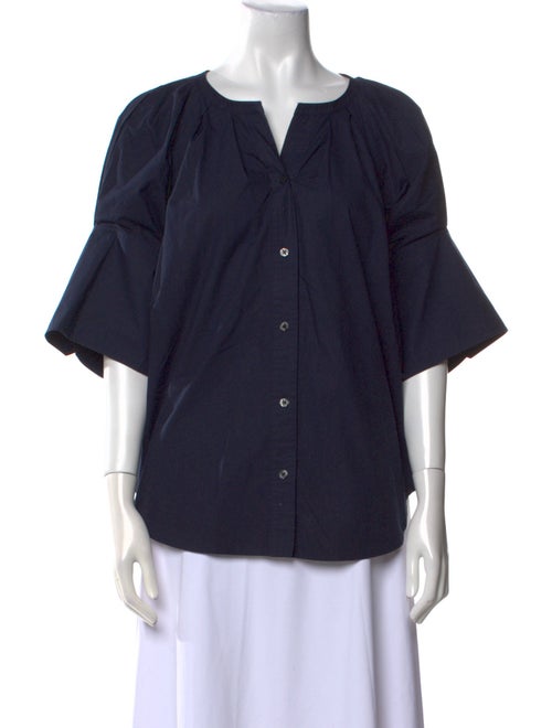 A.L.C. V-Neck Short Sleeve Blouse